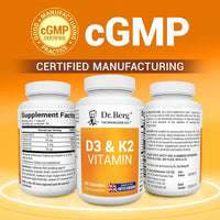 Doctor Berg UK Vitamin D3 & K2 with Vitamin B6 and MCT – 2,000 IU, 60 Capsules