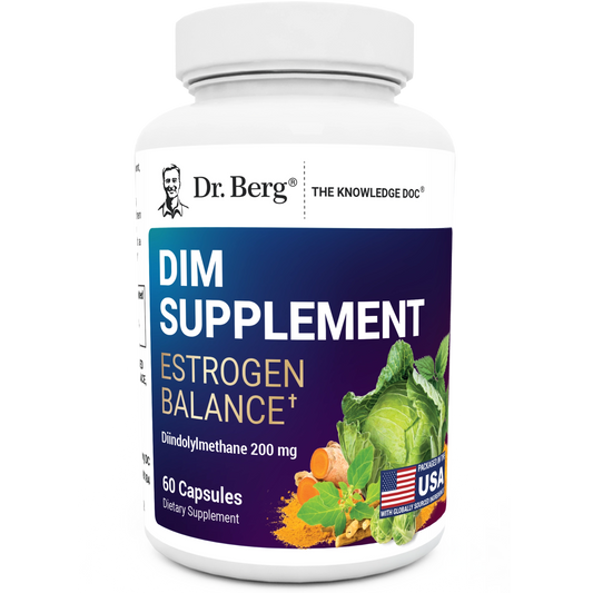 Doctor Berg UK DIM with Black Cohosh and Ashwagandha supplement, 60 Vegetable Capsules