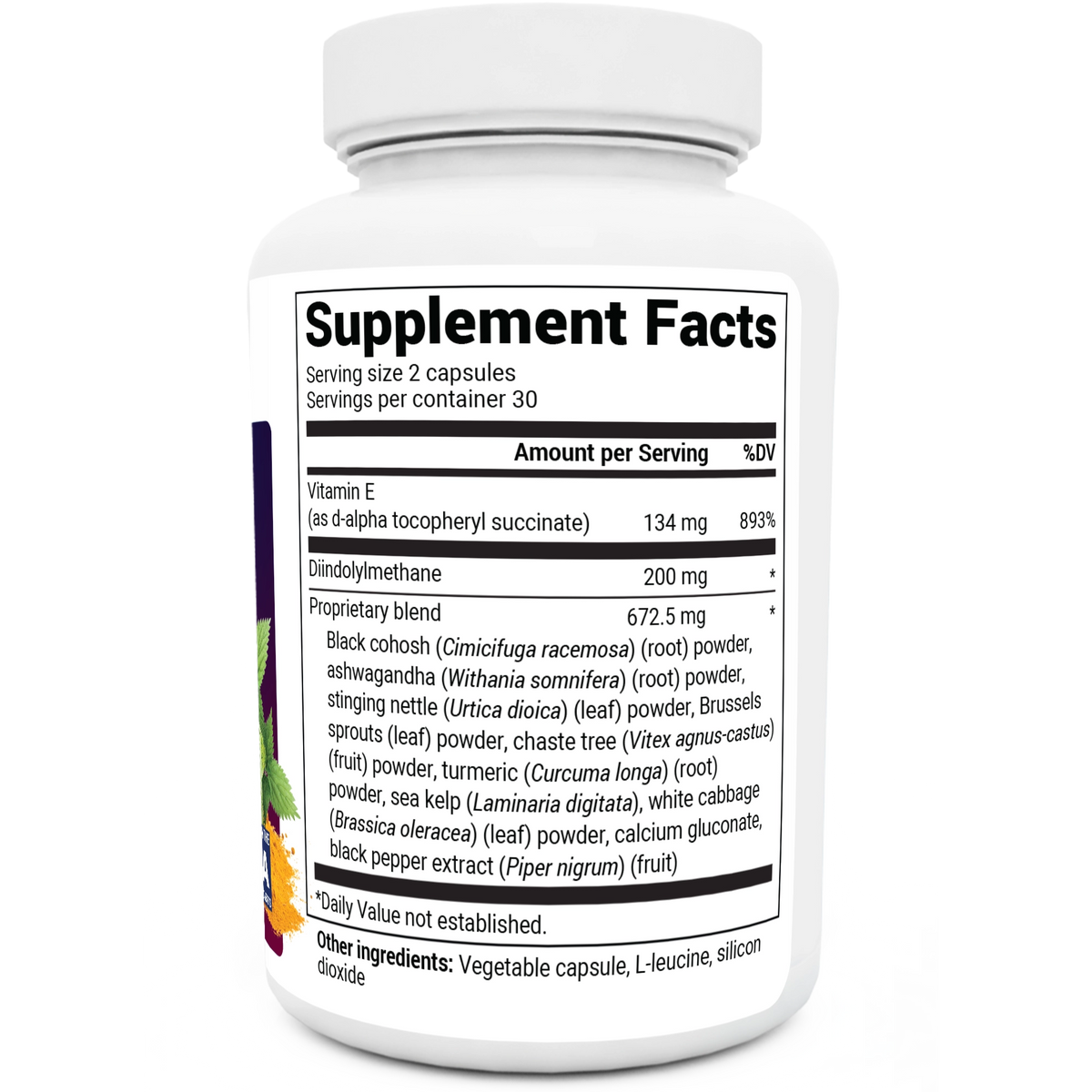 Doctor Berg UK DIM with Black Cohosh and Ashwagandha supplement, 60 Vegetable Capsules