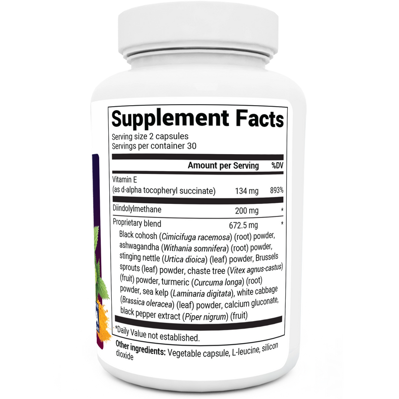 Doctor Berg UK DIM with Black Cohosh and Ashwagandha supplement, 60 Vegetable Capsules