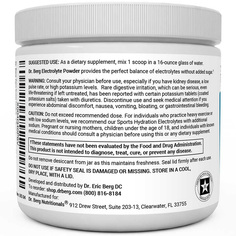 Doctor Berg UK Electrolyte Powder Pomegranate - Cherry, 50 Servings