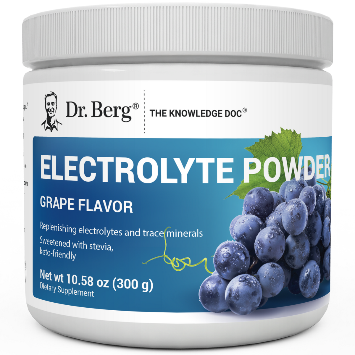 Doctor Berg UK Electrolyte Powder Natural Grap, 50 Servings