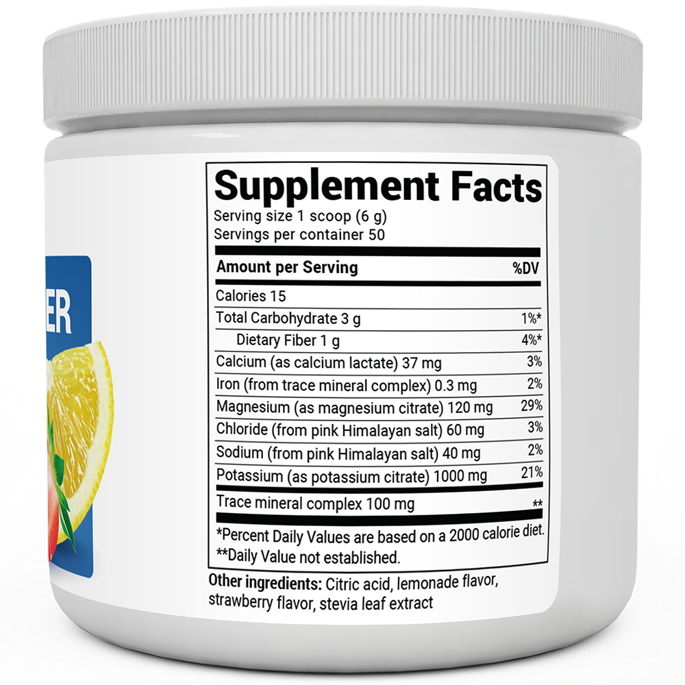 Doctor Berg UK Electrolyte Powder Strawberry Lemonade, 50 Servings
