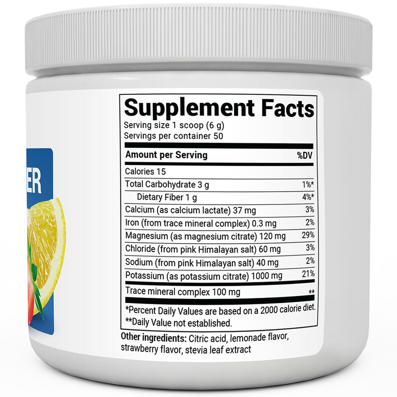 Doctor Berg UK Electrolyte Powder Strawberry Lemonade, 50 Servings