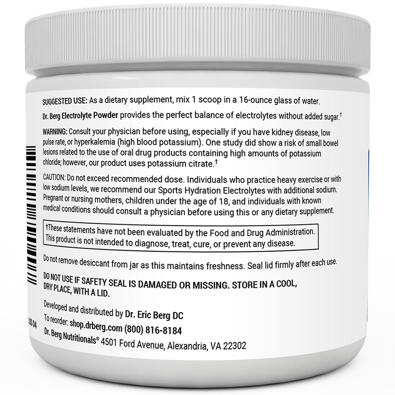 Doctor Berg UK Electrolyte Powder Strawberry Lemonade, 50 Servings