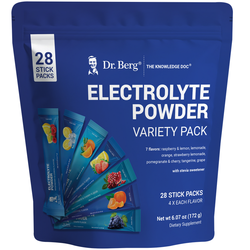 Doctor Berg UK Electrolyte Variety Pack, 28 Stick Packs, 7 Flavours
