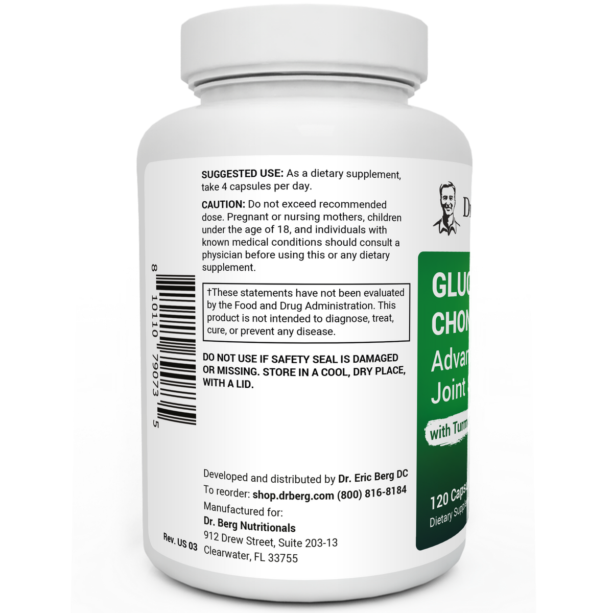 Doctor Berg UK Glucosamine Chondroitin Advanced Joint Support with MSM, 120 Vegetable Capsules
