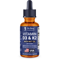 Doctor Berg UK Vitamin D3 & K2 Liquid with MCT Oil – Unflavoured, 1 fl oz