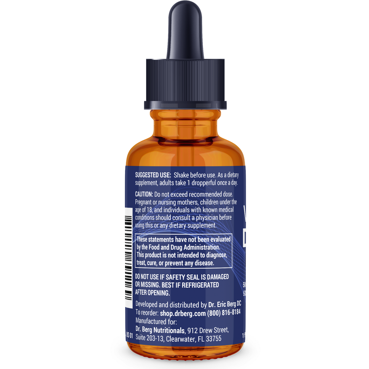 Doctor Berg UK Vitamin D3 & K2 Liquid with MCT Oil – Unflavoured, 1 fl oz