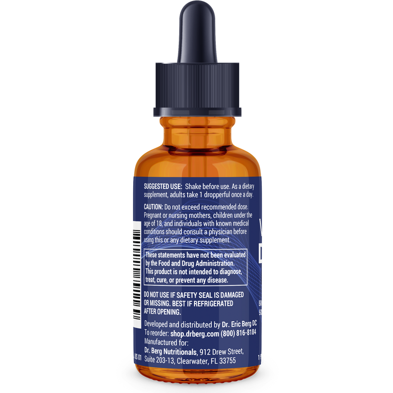 Doctor Berg UK Vitamin D3 & K2 Liquid with MCT Oil – Unflavoured, 1 fl oz