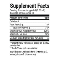 Doctor Berg UK Vitamin D3 & K2 Liquid with MCT Oil – Unflavoured, 1 fl oz