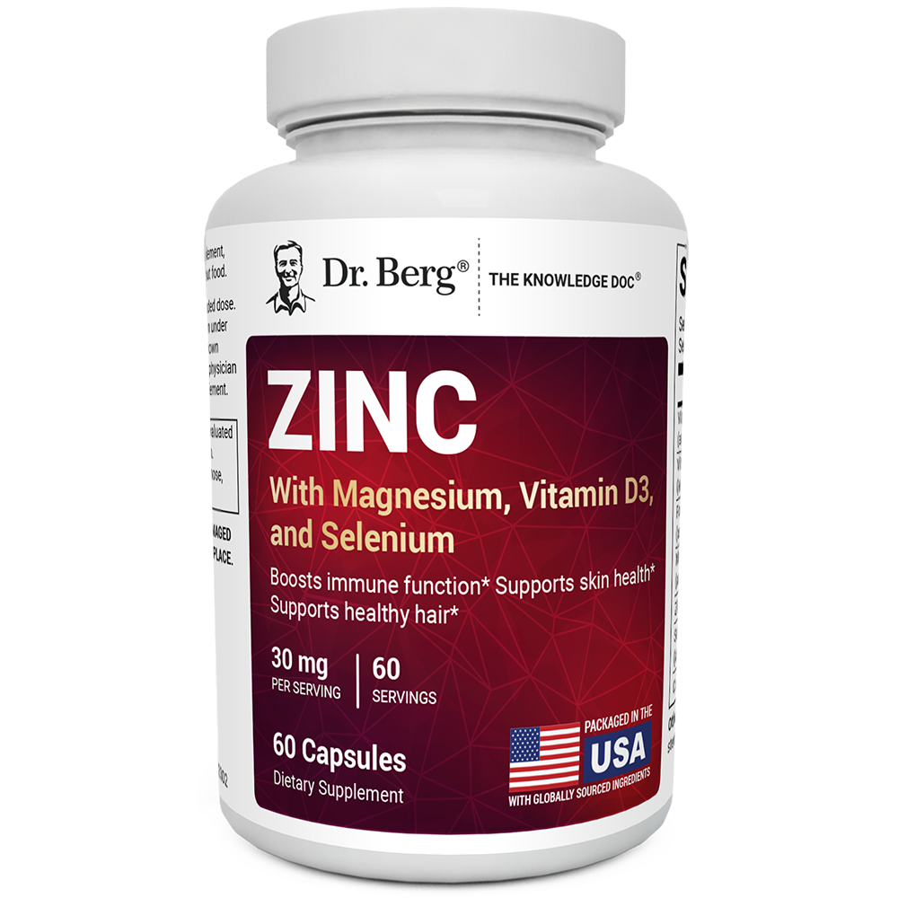 Doctor Berg UK Zinc with Magnesium, Vitamin D3 and Selenium – 60 Capsules