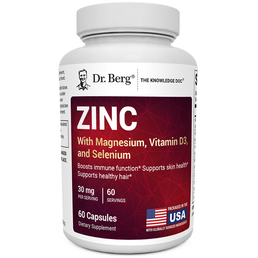 Doctor Berg UK Zinc with Magnesium, Vitamin D3 and Selenium – 60 Capsules