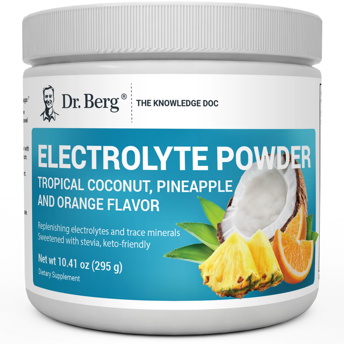 Doctor Berg UK Electrolyte Powder Tropical Coconut, Pineapple, Orange, 50 Servings