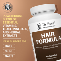 Doctor Berg UK Hair Formula with Biotin, Vitamins, Minerals and Botanicals – 90 Capsules