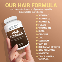 Doctor Berg UK Hair Formula with Biotin, Vitamins, Minerals and Botanicals – 90 Capsules