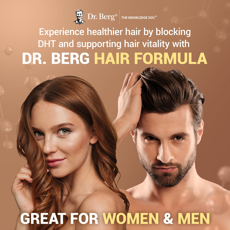Doctor Berg UK Hair Formula with Biotin, Vitamins, Minerals and Botanicals – 90 Capsules