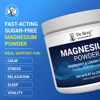 Doctor Berg UK Magnesium Powder Drink Raspberry Lemon, 50 Servings