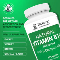 Doctor Berg UK Natural Vitamin B1+ with Allithiamine and B-Complex, 60 Capsules
