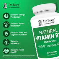 Doctor Berg UK Natural Vitamin B1+ with Allithiamine and B-Complex, 60 Capsules