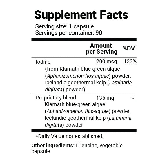 Doctor Berg UK Sea Kelp Enhanced Iodine, 90 Capsules