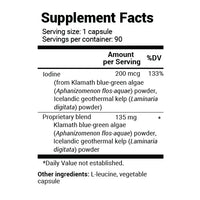 Doctor Berg UK Sea Kelp Enhanced Iodine, 90 Capsules