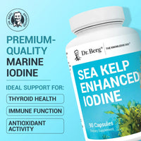 Doctor Berg UK Sea Kelp Enhanced Iodine, 90 Capsules