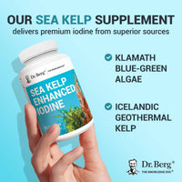 Doctor Berg UK Sea Kelp Enhanced Iodine, 90 Capsules