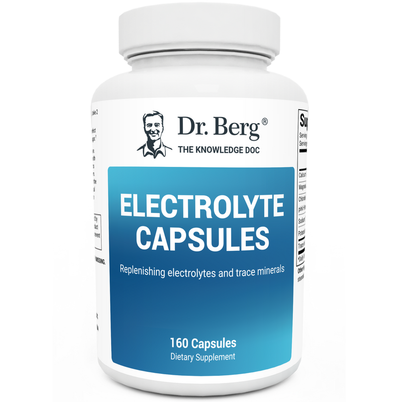 Doctor Berg UK Electrolyte Capsules with Potassium and Magnesium supplement,  160 Vegetable Capsules