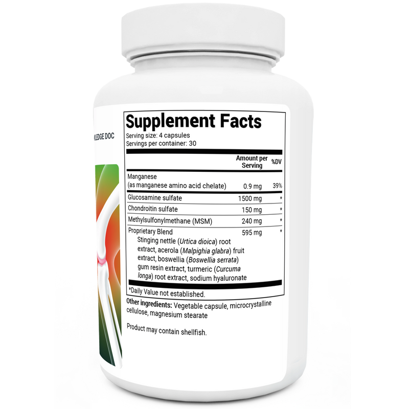 Doctor Berg UK Glucosamine Chondroitin Advanced Joint Support with MSM, 120 Vegetable Capsules